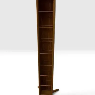 Vintage Solid Oak Vertical CD Tower 7x6.25x50