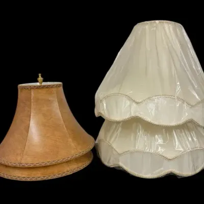 Two Sets Of Different Style Lampshades