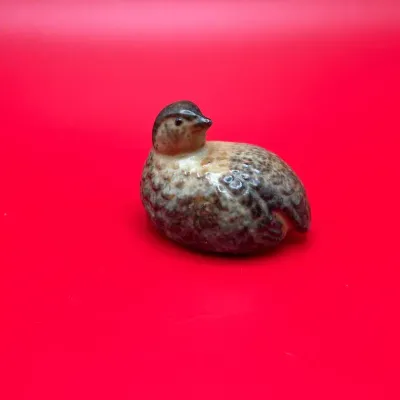 Vintage Japanese Ceramic Quail Figurine