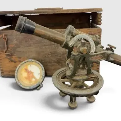 Vintage Craftsman Brass Surveyors Transit Level