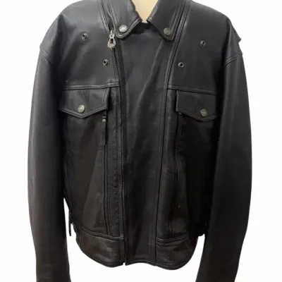 Size XL Men’s Harley-Davidson Black Leather Motorcycle Jacket