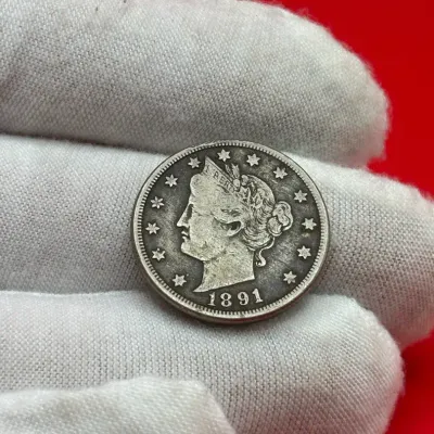 Beautiful 1891 Liberty Head V-Nickel 