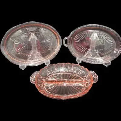 Vintage Pink Depression Glass- Anchor Hocking And Hazel Atlas