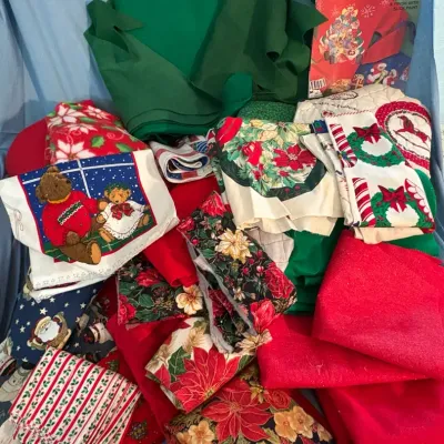 Holiday fabrics fleece and felt