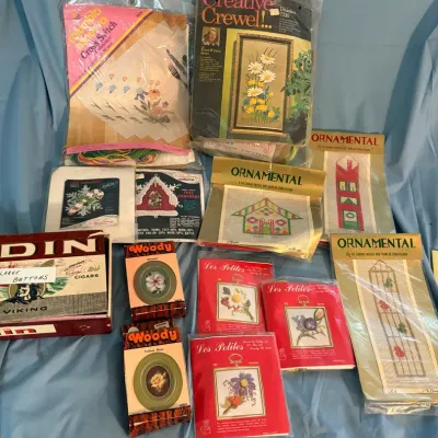 Stitch kits and vintage buttons
