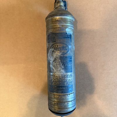 Sale Photo Thumbnail #28: Antique wall mounted fire extinguisher 