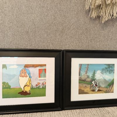 Framed Cartoon Cels.