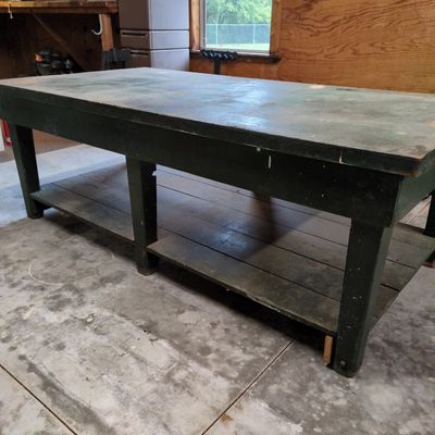 Sale Photo Thumbnail #24: Sturdy workbench with shelf 80" x 42" x 28.5".