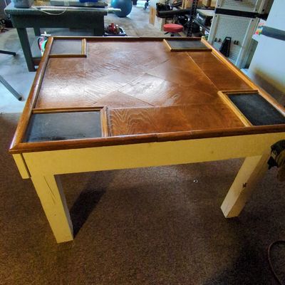 Sale Photo Thumbnail #21: 46.5" Square Games Table. 30.5" tall.