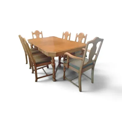 CK253 Vintage Solid Wood Dining Table With Distressed Finish 
