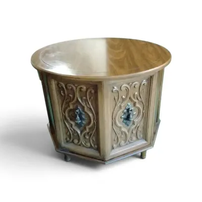CK106 Wooden Drum End Table