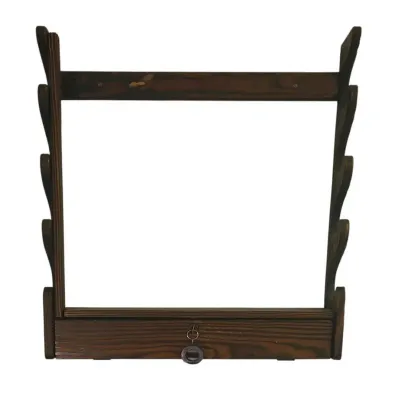 CK211 Wall-Mounted Four Gun Display Rack w/ Locking Base