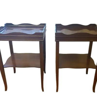 CK212 Pair of Two-Tiered Side Tables 