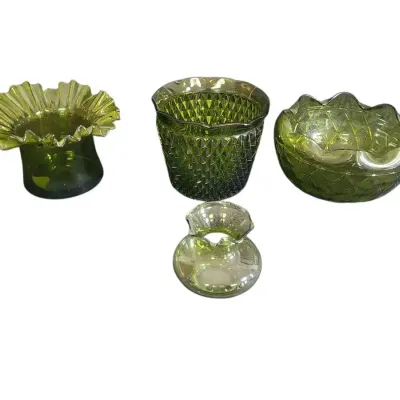 CK162 Vintage Green Dishes/ Vase