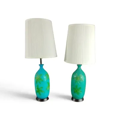 CK100 Mid-Century Modern Blue And Green Lamps