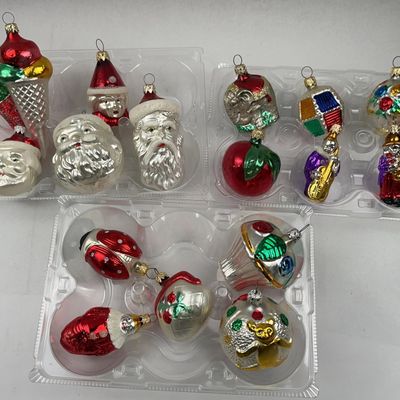 Sale Photo Thumbnail #94: 15 Glass Figural Ornaments