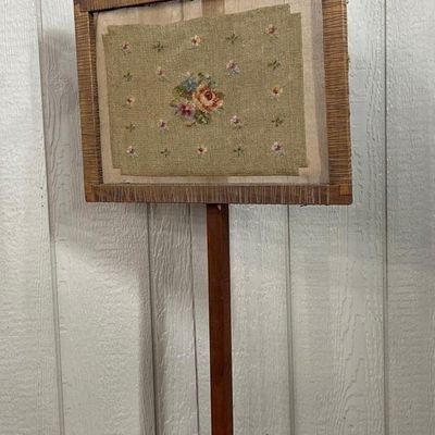 Sale Photo Thumbnail #259: Victorian Needlepoint Pole Screen