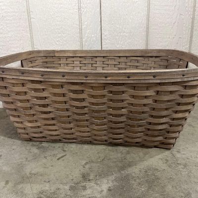 Sale Photo Thumbnail #249: Woven Wood Splint Laundry Basket