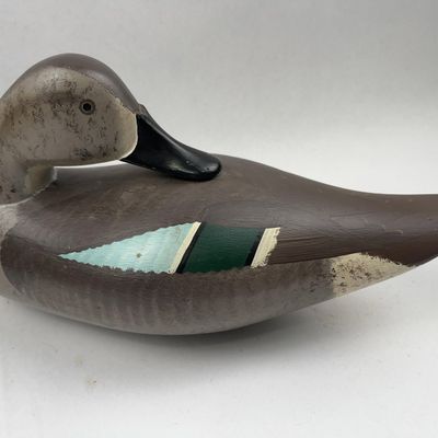 Sale Photo Thumbnail #220: Byron Bodt Wooden Gadwall Hen Decoy