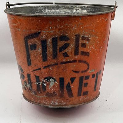 Sale Photo Thumbnail #33: Painted Metal Fire Bucket