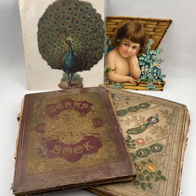 Sale Photo Thumbnail #334: Chromolithograph Scrapbook & Papers