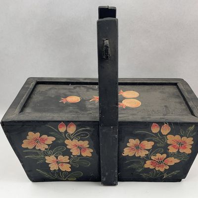 Sale Photo Thumbnail #36: Qing Style Painted Wood Lidded Basket