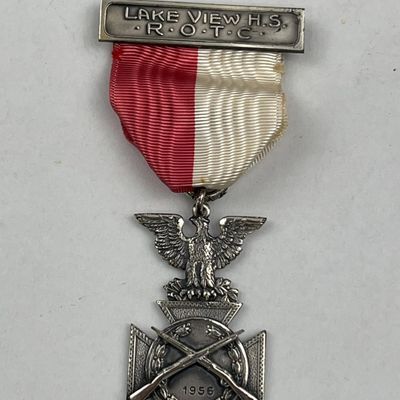Sale Photo Thumbnail #76: 1956 Sterling JROTC Marksmanship Medal
