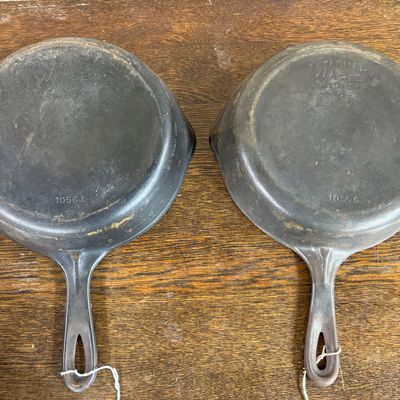 Sale Photo Thumbnail #100: Pair Wagner Ware No. 6 Skillets