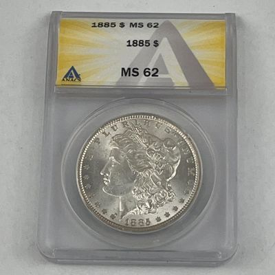 Sale Photo Thumbnail #29: 1885 US Morgan Silver Dollar MS 62