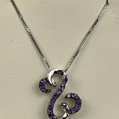 Sale Photo Thumbnail #430: Jane Seymour Amethyst Sterling Necklace