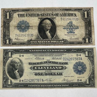Sale Photo Thumbnail #375: 1918 & 1923 US $1 Banknotes