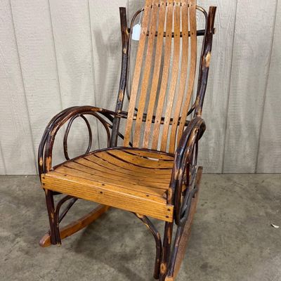 Sale Photo Thumbnail #107: Oak & Hickory Bentwood Rocking Chair