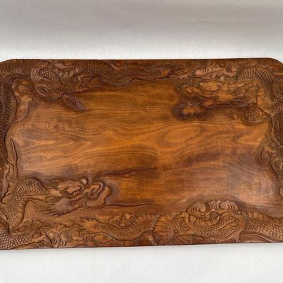 Sale Photo Thumbnail #301: Carved Wood Dragon Serving Tray