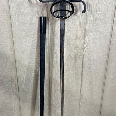 Sale Photo Thumbnail #368: Blackened Swept-Hilt Rapier with Scabbard