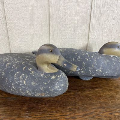 Sale Photo Thumbnail #222: Pair American Folk Art Duck Decoys