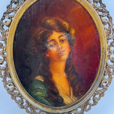 Sale Photo Thumbnail #542: European School 19th C. O/P Portrait