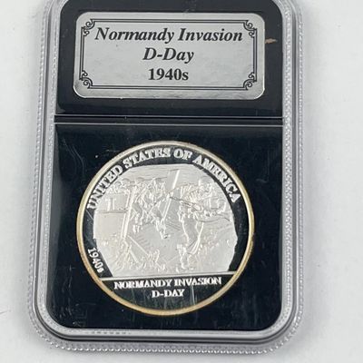 Sale Photo Thumbnail #267: US Normandy D-Day .999 Silver Round