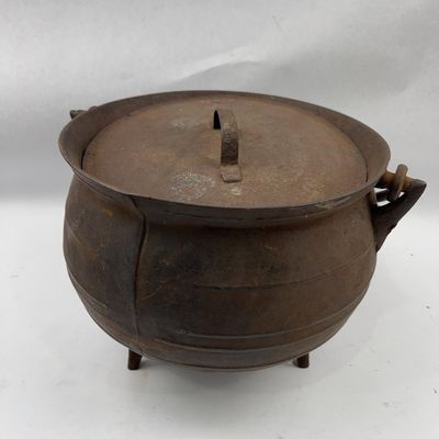 Sale Photo Thumbnail #93: Cast Iron 3-Legged Pot with Lid