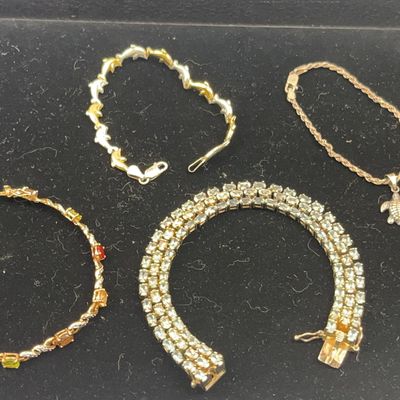 Sale Photo Thumbnail #432: Set 4 Sterling & Gemstone Bracelets