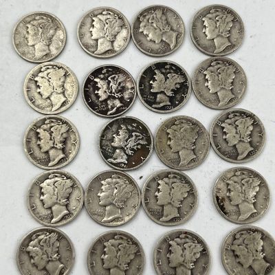 Sale Photo Thumbnail #124: US Silver Mercury Dimes