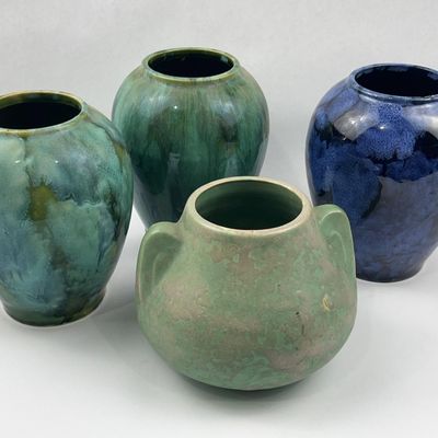 Sale Photo Thumbnail #92: Onyx Glaze Art Pottery Vases