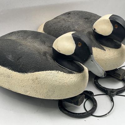 Sale Photo Thumbnail #15: Pair Restle Decoy Co. Bluebill Decoys