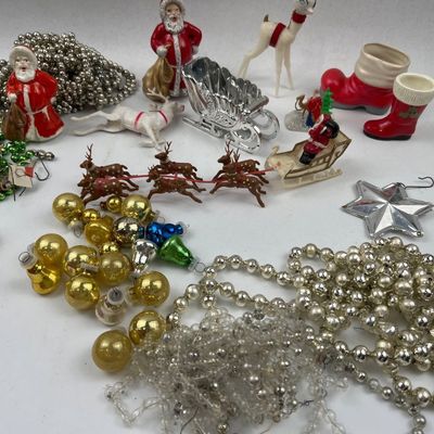Sale Photo Thumbnail #513: Christmas Figures & Glass Ornaments