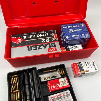 Sale Photo Thumbnail #56: .22 LR & Centerfire Ammo, 4 Magazines