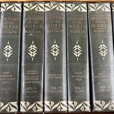 Sale Photo Thumbnail #168: Ridpath History of the World, 9 Volumes