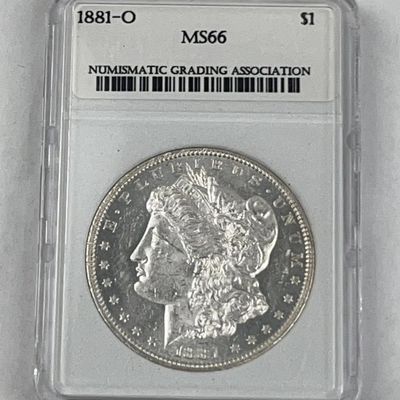 Sale Photo Thumbnail #27: 1881-O Morgan Silver Dollar MS66