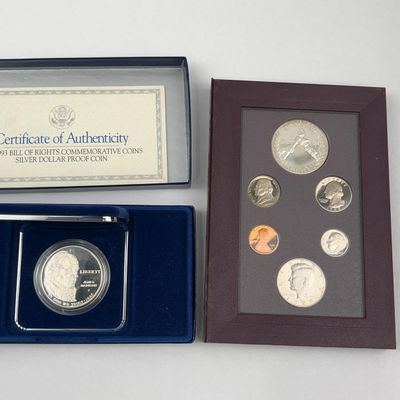 Sale Photo Thumbnail #371: 2 US Mint Silver Dollar Proof Coins