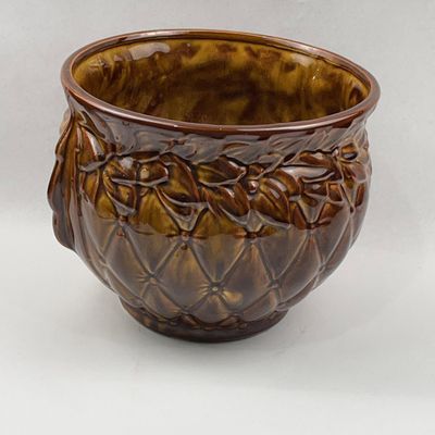Sale Photo Thumbnail #38: Brown Ceramic Jardiniere