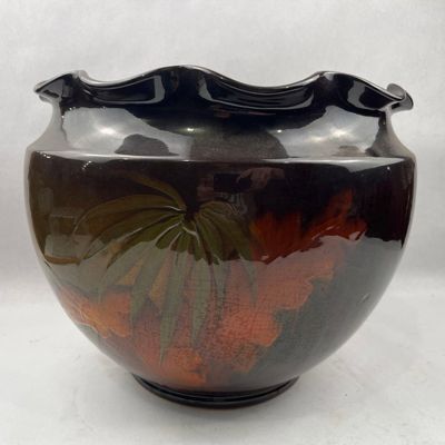 Sale Photo Thumbnail #91: Glazed Earthenware Botanical Jardiniere