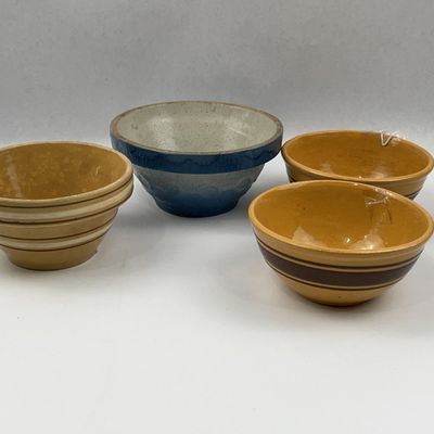 Sale Photo Thumbnail #308: American Yellowware & Stoneware Bowls
